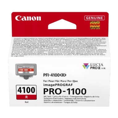 Canon Cartuccia Rosso R PFI-4100 per Canon Pro-1100 Canon Cartuccia Rosso R PFI-4100 per Canon Pro-1100